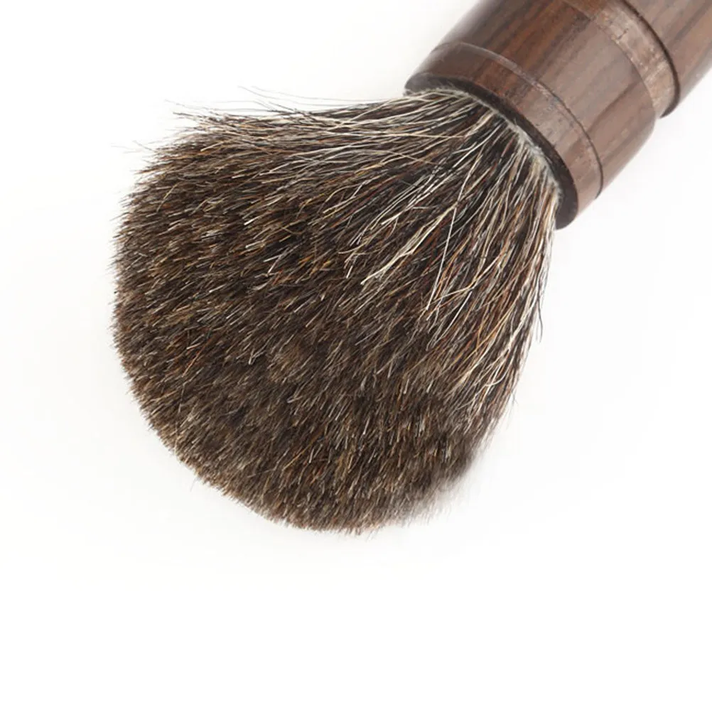 1Pcs Beard Brush Wooden Handle Nylon Bristles Facial Tool Grooming Mustache Goatee Whiskers Hair Brush Portable