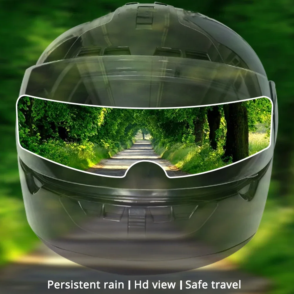 1X Universal Motorcycle Helmet Car Glass Anti-fog Film Rainproof Durable Nano Coating Sticker Vehicle Accessories View Clearness