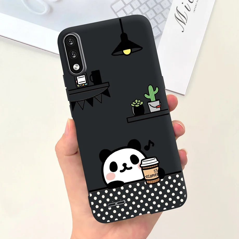 For LG K22 2020 Phone Case Back Cover Stylish Pattern Soft Liquid Silicone TPU Coque Fundas LGK22 K 22 Panda Housing
