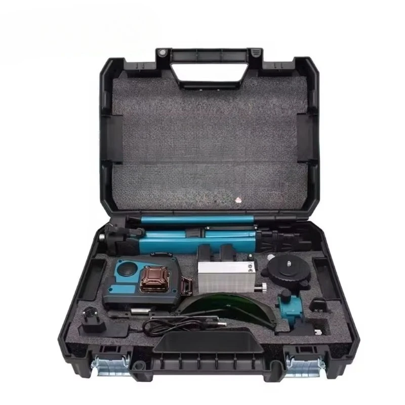 16回転式高品質360度建設用クロスラインレーザーレベルキット（三脚付き、IP54）