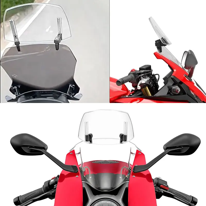 Universal New Motorcycle Windshield Extension Adjustable Spoiler Deflector For SUZUKI V-Strom DL1050 DL 1050 DL1050XT dl1050