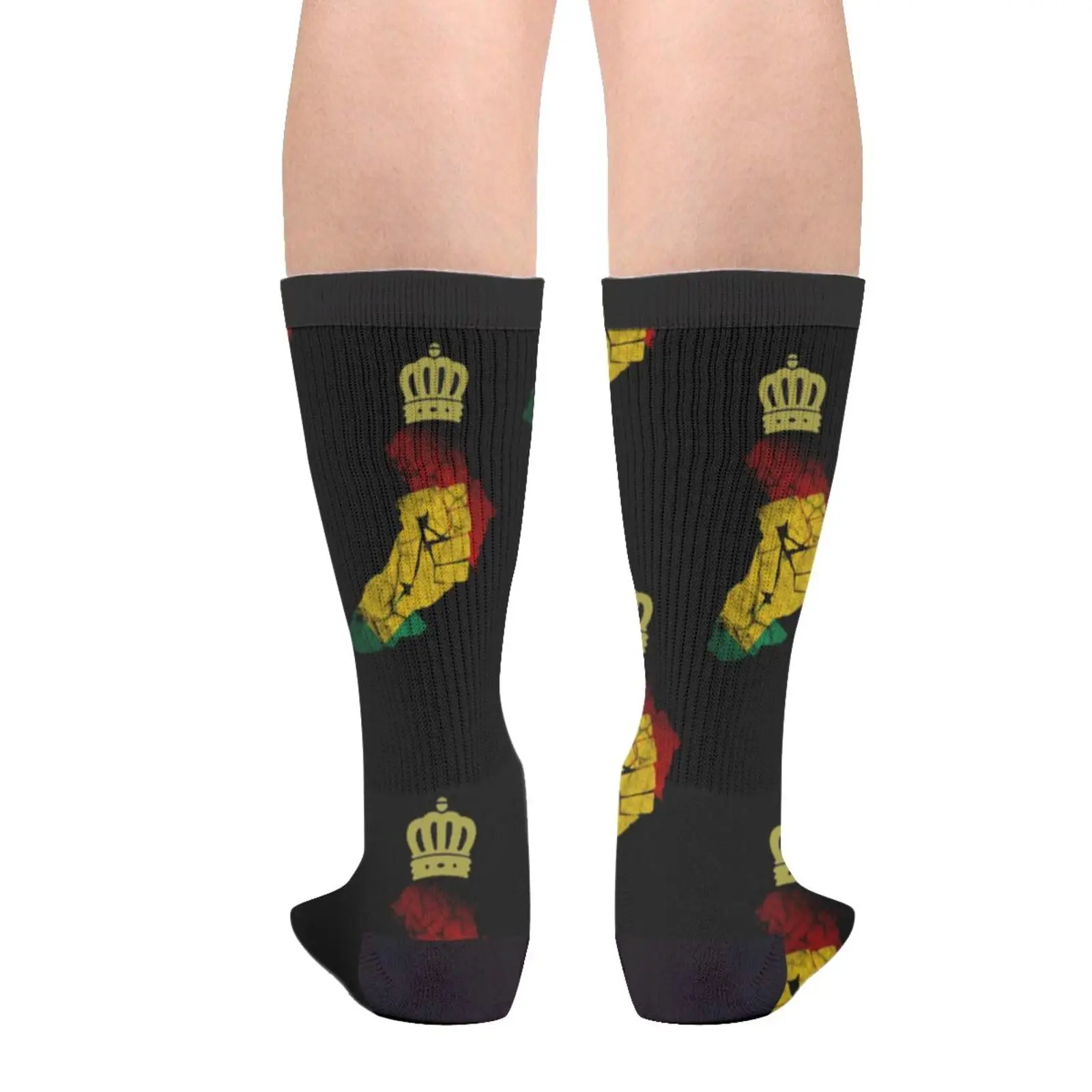 Pan African Flag Colors American Casual Funny Funky Novelty Fashion Socks For Men Women