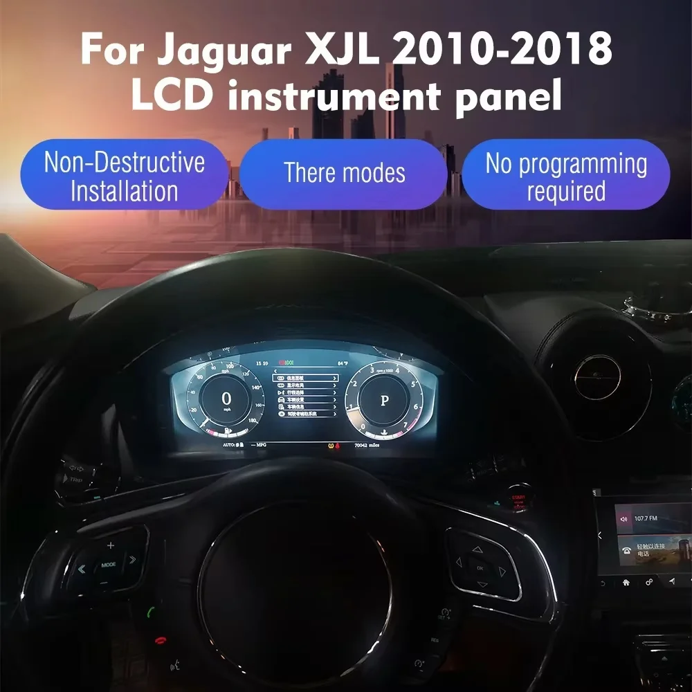 

LCD Digital Cluster For Jaguar XJ XJL 2016 2017-2019 Dashboard Virtual Cockpit Instrument Auto Stereo Speed Meter Display Screen