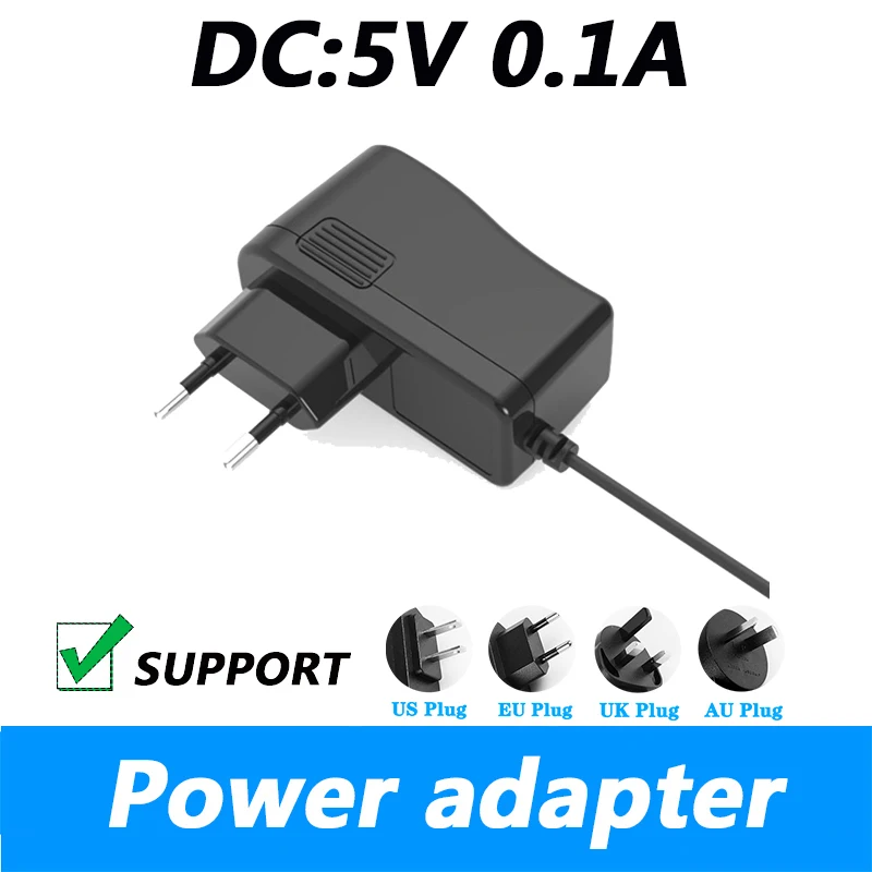 DC 5V 0.1A Router Audio Level 5V1000MA Network Set-Top box Fan Power Supply UK Plug AU Plug 5.5*2.1MM