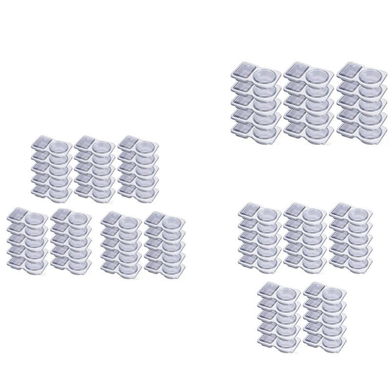 

Контейнер для приправ с двойным отделением и крышками — контейнеры для закусок с 2 отделениями на 3 унции, многоразовые контейнеры для соуса