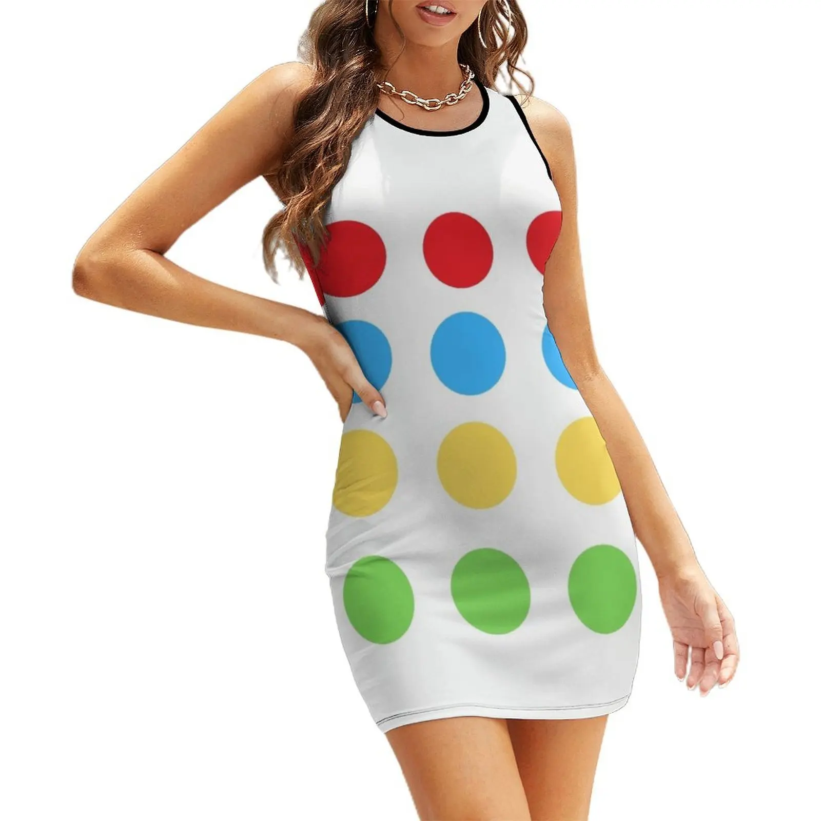 

Twister Game Halloween Costume Sleeveless Sundress luxury women's party dress evening prom women's clothing korea stylish