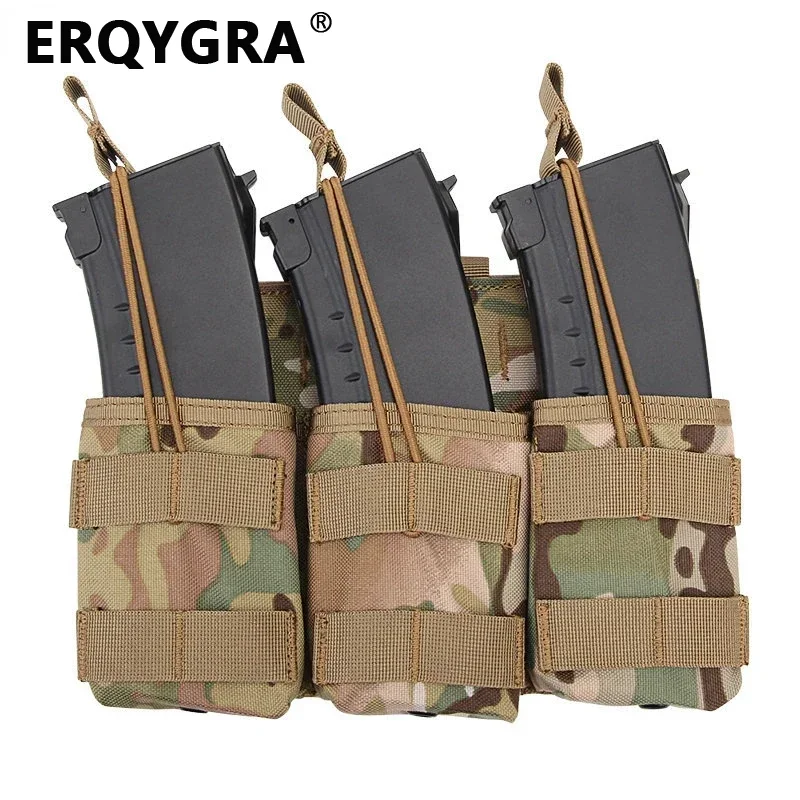 

ERQYGRA Tactical Molle Triple Storage Bag 7.62 Pouches System Accessories New Waist Holster Outdoors Hunting Portable Adjustable