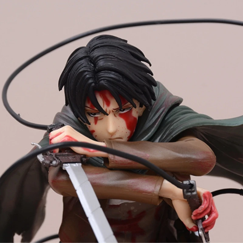 18cm Attack On Titan Rival Ackerman Anime Battle Damage Edition Figure Model Statue Collection Desktop Decoration Ornament Toys