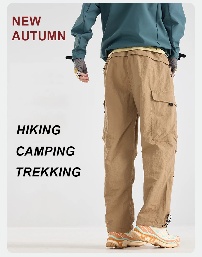 CHRLCK Wasserabweisende Wanderhose für Herren, kratzfest, modische Cargohose, atmungsaktive Hose, Angel- und Campinghose – Detail 2