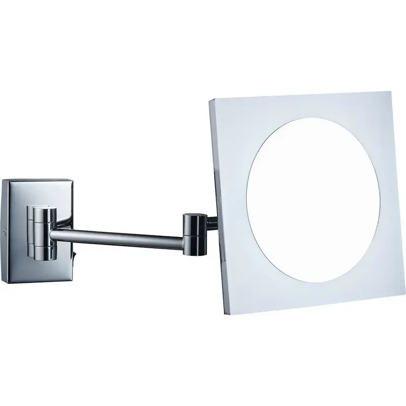 

Bathroom LED stainless steel metal with lamp makeup mirror, acrylic square, makeup mirror