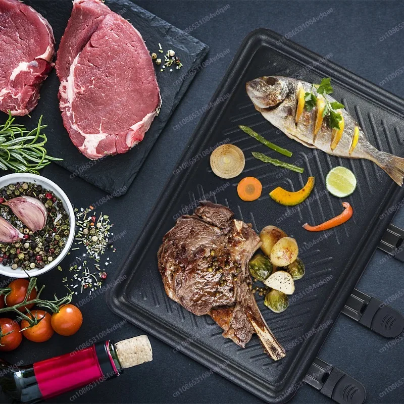 شواية كهربائية 1300 وات، شواية داخلية بدون دخان، شواية قابلة للإزالة #4