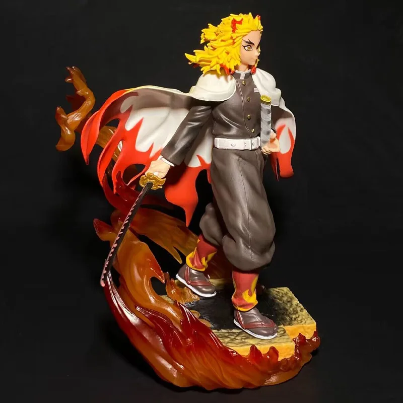 

20.5CM Anime Demon Slayer GK Rengoku Kyoujurou Action Figure PVC Model Toys Doll Desk Decor Collectible Gifts