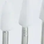 

10 шт., стоматологические пламенные конусы, круглые полировальные боры из белого камня для полировки, наполнения, композитные стоматологические инструменты