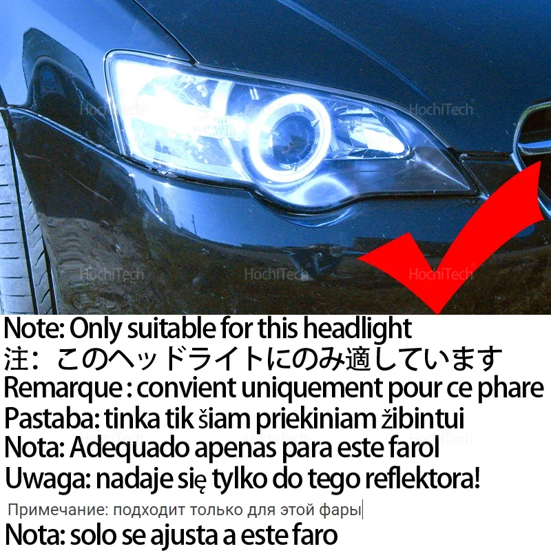 التحكم عن بعد متعدد الألوان RGB القطن ضوء LED عيون الملاك عدة حلقة لسوبارو ليجاسي B4 ليبرتي IV 2004 2005 2006 اكسسوارات
