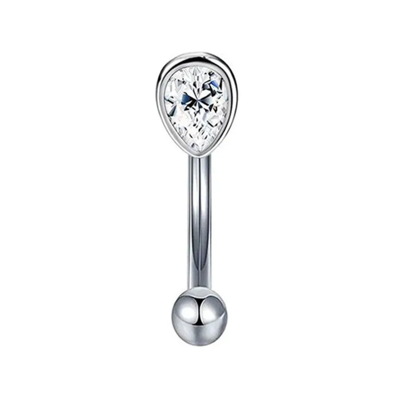 Curved Barbell Eyebrow Piercing Earring, Tragus Stud