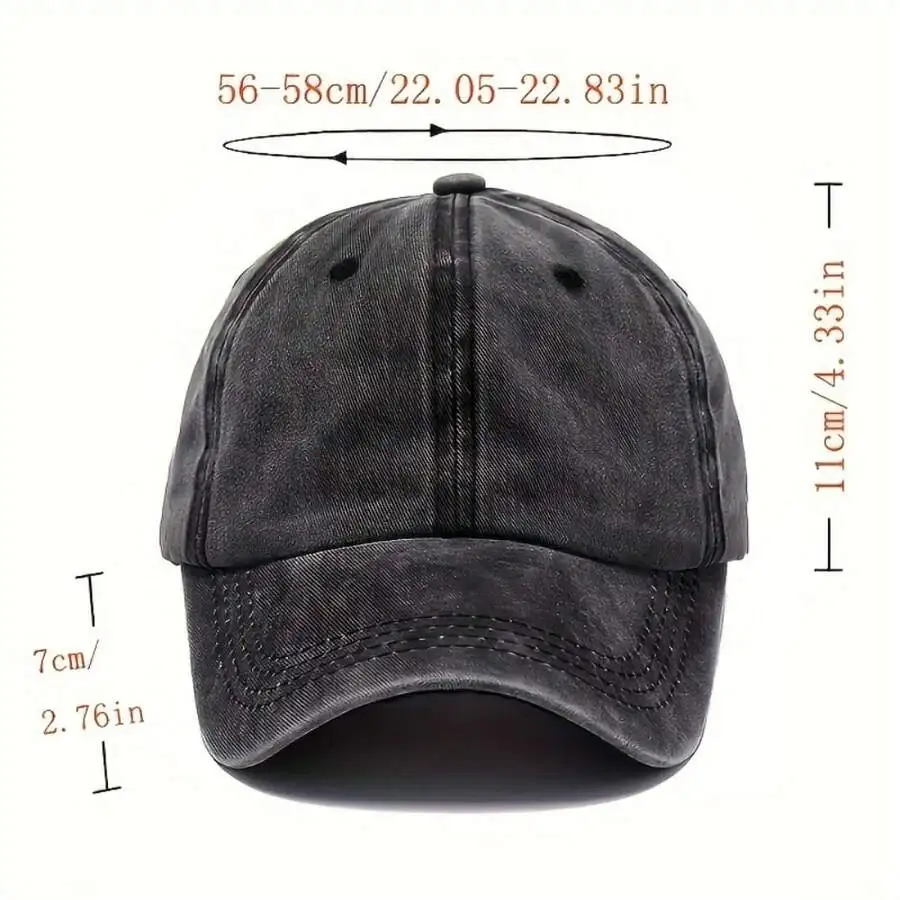 

Vintage Style Mens Baseball Cap Adjustable Polyester Cap For Outdoor Cycling Fishing Casual Wear