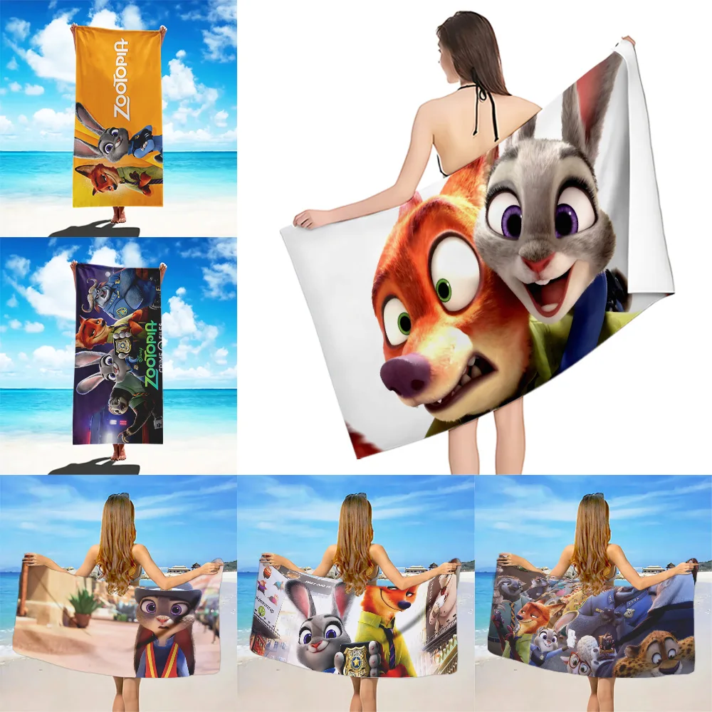 

Zootopia Beach Towel Microfiber Sand Free Quick Dry Soft Sandproof Pool Towels Gift for Women Travel Gym Shower Camping