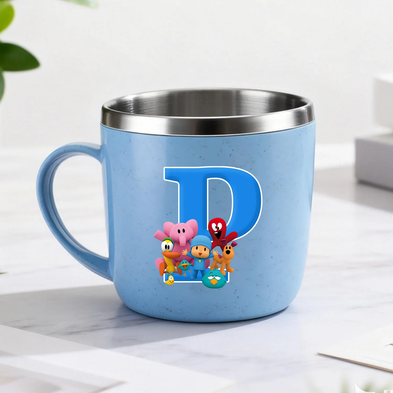 Новая-бутылка-для-воды-pocoyo-из-нержавеющей-стали-304-для-мальчиков-и-девочек-с-мультяшным-рисунком-стакан-для-зубной-щетки-простая-милая-аниме-кружка-синего-цвета-подарок