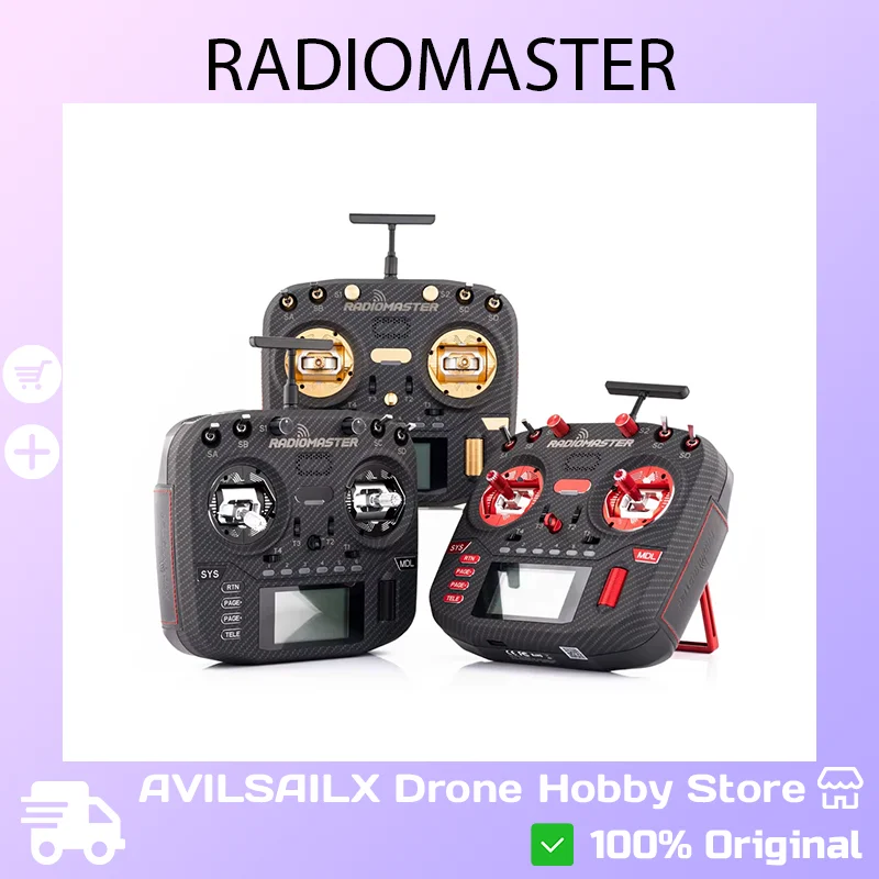 

RadioMaster Boxer Max 2025 New Remote Controller | CNC AG01 Hall Gimbals, Carbon Fiber, ELRS Protocol (Battery Not Included)