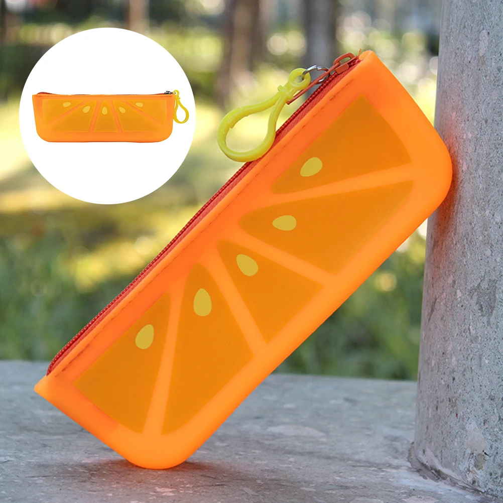 

2Pcs High Capacity Silicone Stationery Bag Washable Pencil Case Large Size For Students Gifts Party DIY Decor