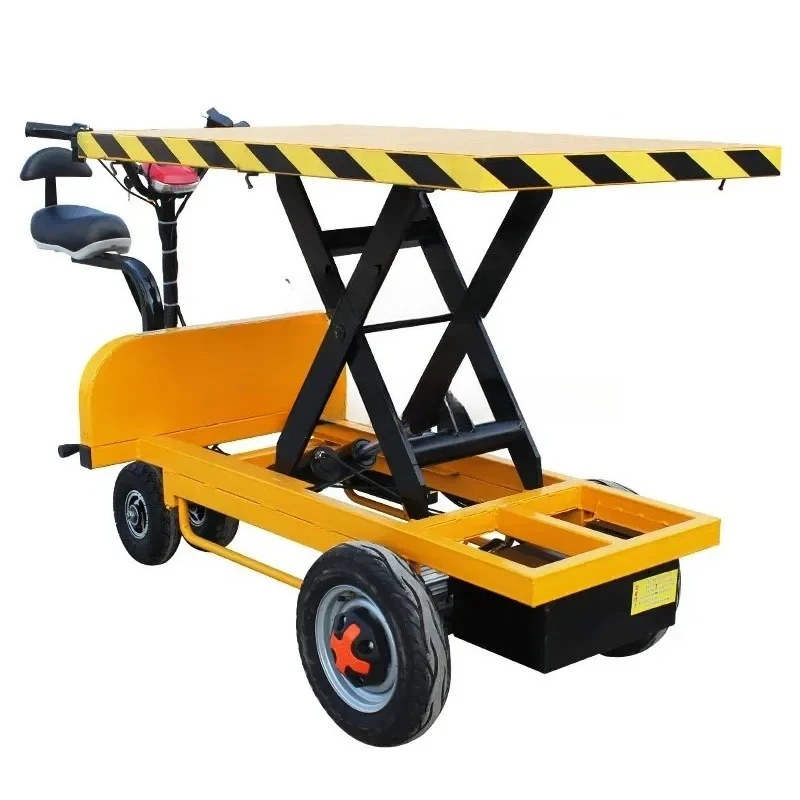 

b-2 electric hydraulic lifting flatbed truck three or four wheels mobile lifting platform transport truck