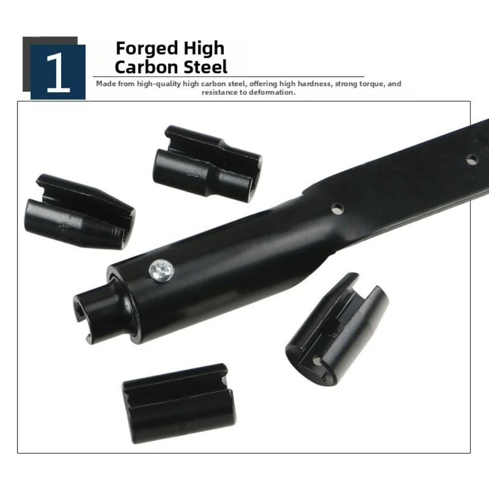 Ceiling Socket Wrench Tool with 10 12 13 14mm High Carbon Steel Sockets for Secure Fastening and Extended Reach Use