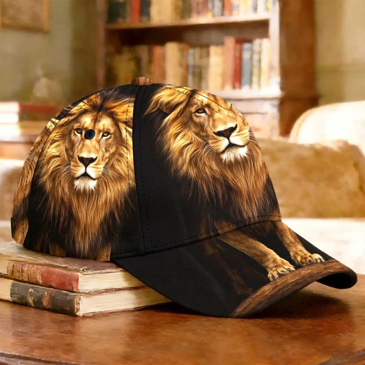 1pc Golden Lion Majesty Baseball Cap Father's Day Gift Fashion Holiday Gift Skateboarding Trucker Cap Summer Style Peaked Cap