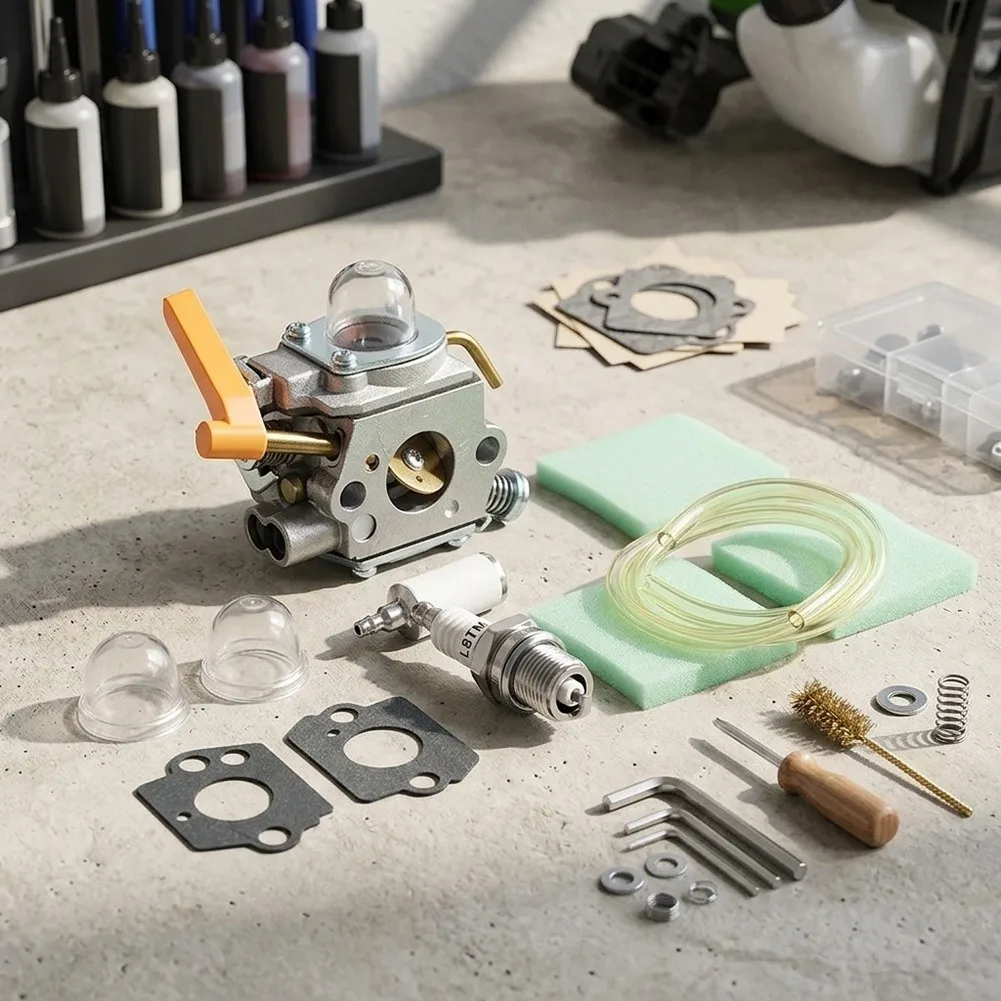 Carburetor Engine Part for Ry26000 Ry28000 Trimmer Models Designed for 26cc and 30cc Trimming Tools Fuel Optimization