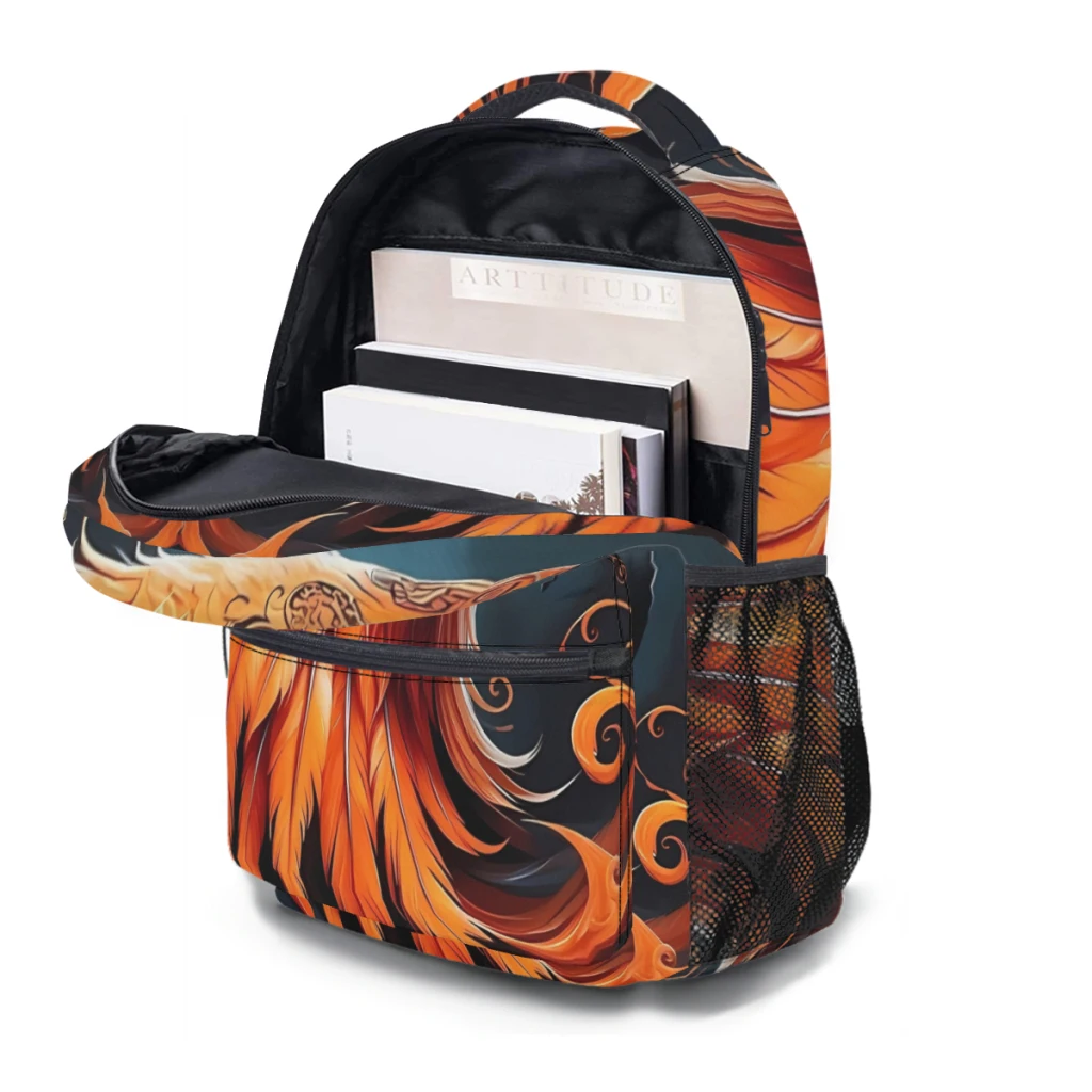 Mystical Falcon - Vibrant Halloween and Dia de los Muertos Inspired Art by LaLi Designs Printed Lightweight Backpack Schoolbag