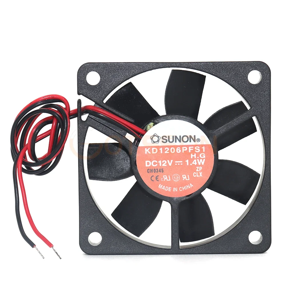 

KD1206PFS1 H.G DC 12V 1.4W 6CM COOLER 60MM 60*60*10MM cooling fan new sunon