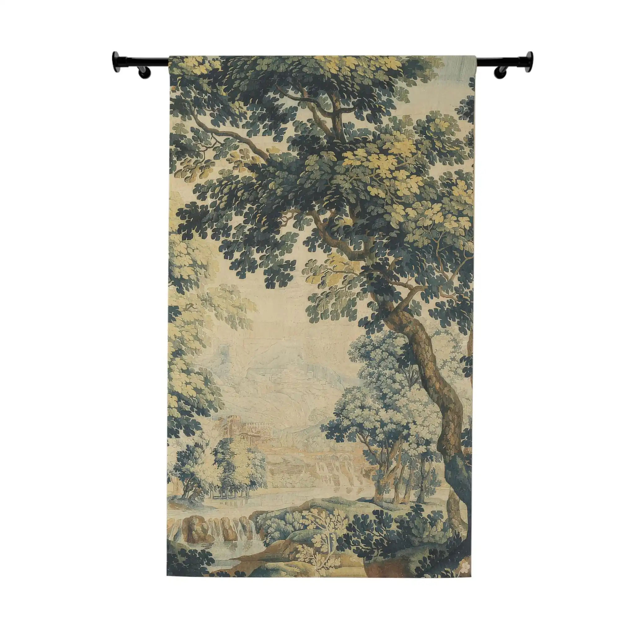Elegant Botanical Garden Print Curtains for Living Room Home Decor Window Drapery Panels