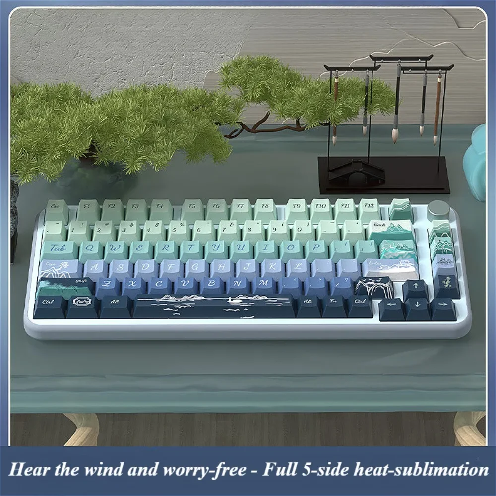 138/158 key Cherry keycap set PBT listening worry-free, suitable for 60/64/84/98/108 game mechanical keyboard MX switch