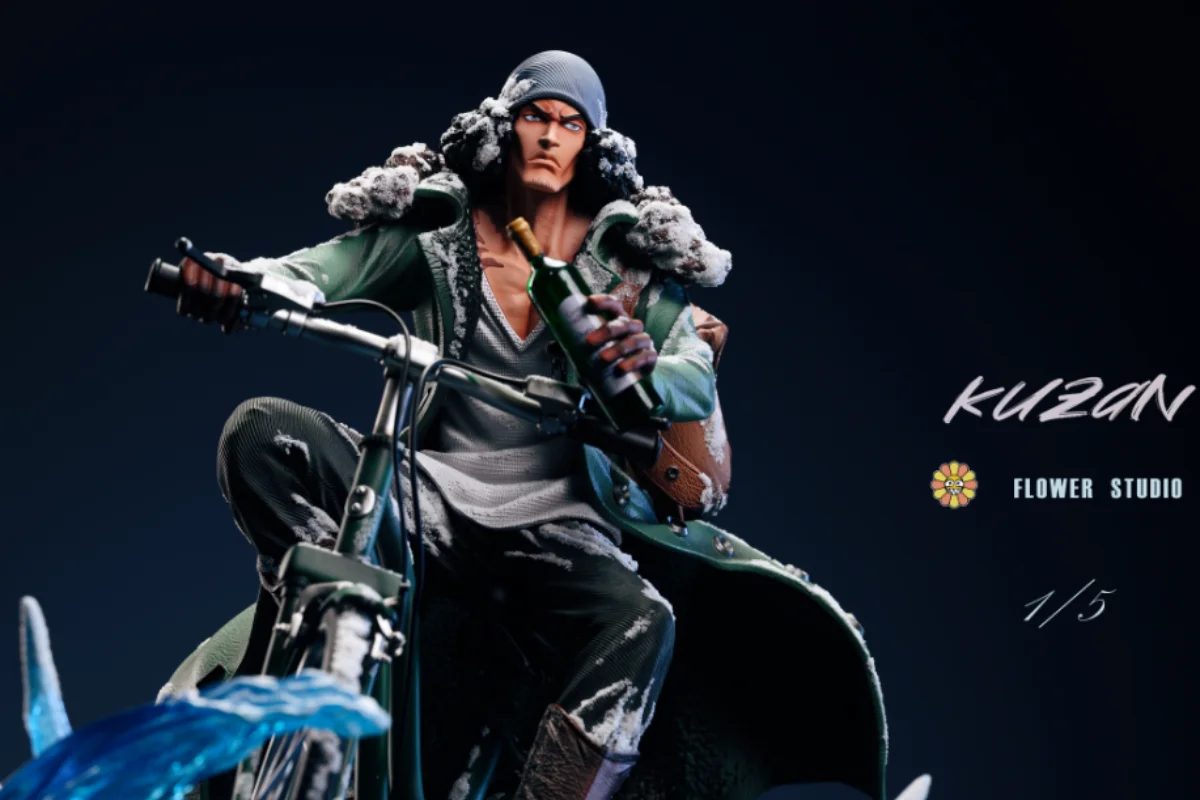 1/5 40Cm Gk Flower Studio One Piece Cycling Kuzan Anime Action Figure Limited Edition Garage Kit Model Statue Toys Gift