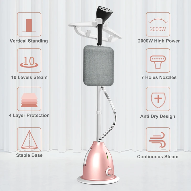 2 في 1 محترف كيّ ملابس باخرة آلة تنظيف الملابس بالبخار سريع حرارة بخار مكوّاة لنسيج نقي حرير Woolens قطن