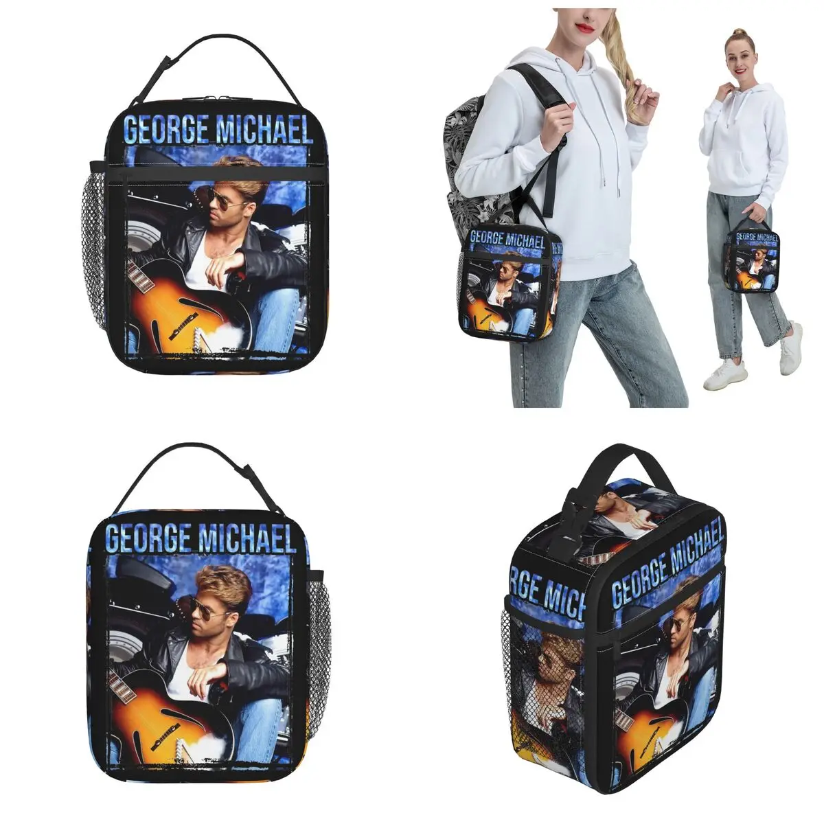 George Live George Michael Insulated Lunch Bag Food Container Bags Reusable Thermal Cooler Lunch Box For Picnic