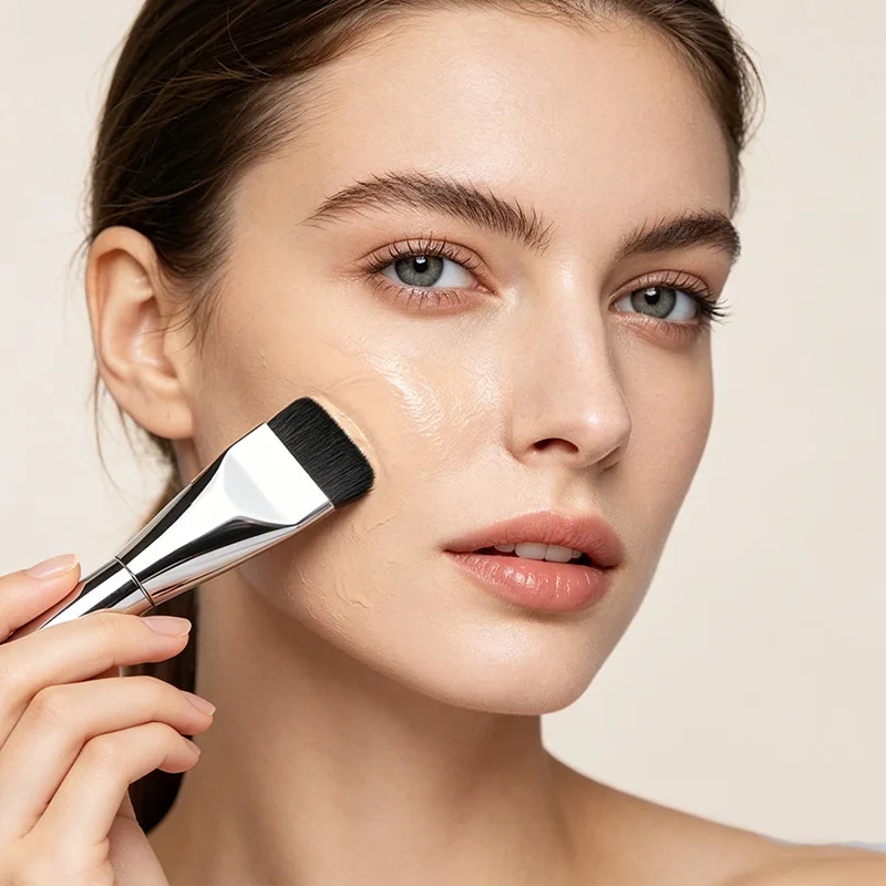 4pcs Foundation Tools set with Ultra Thin Makeup Brush Mixing Palette Makeup Sponge Powder Puff Face Cosmetic Beauty Makeup Tool