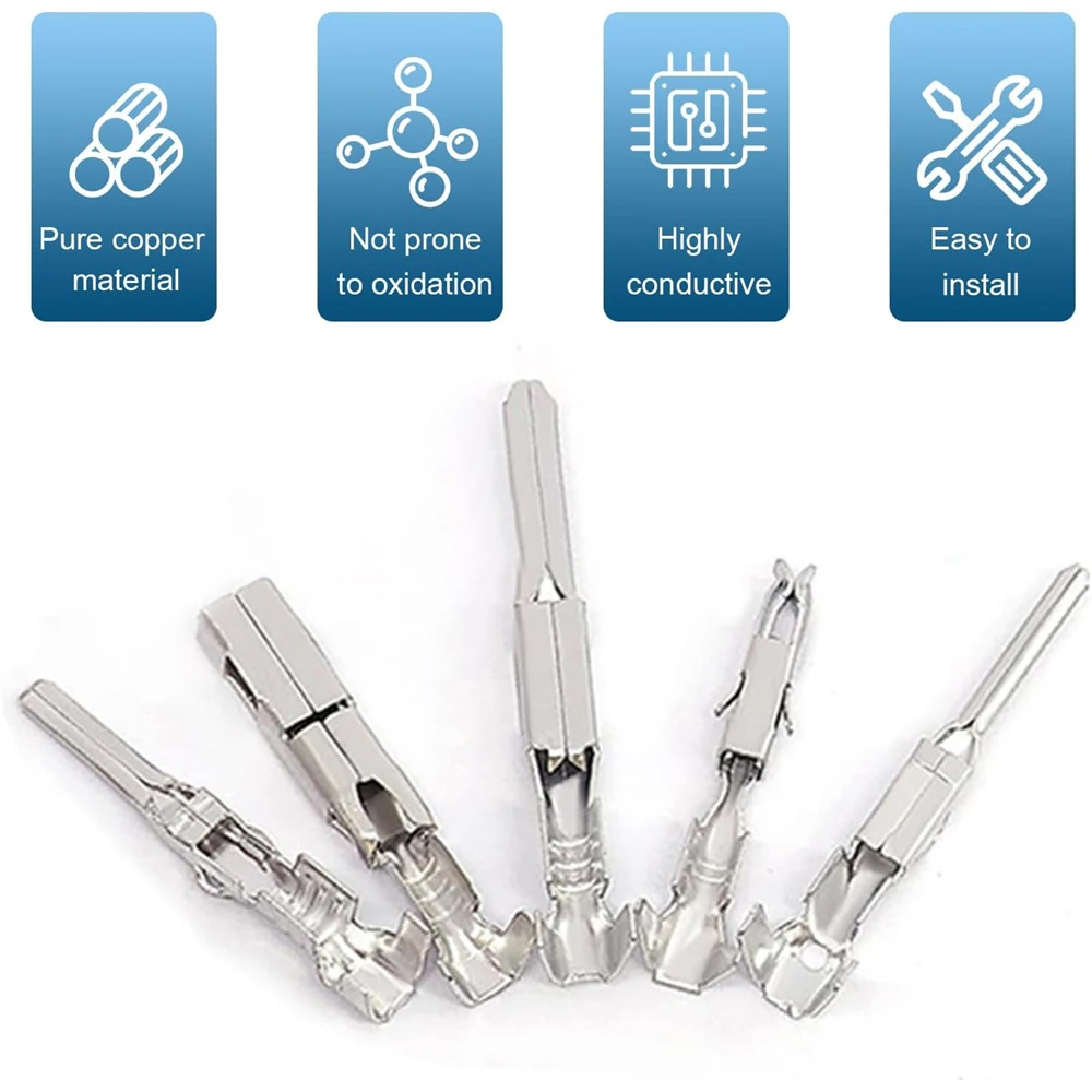 420-teiliges Auto-Elektro-Steckverbinder-Set 1,5/1,8/2,5/2,8mm Steckklemmen Kabelverbinder Stecker & Buchsen Crimpklemmen – Detail 9
