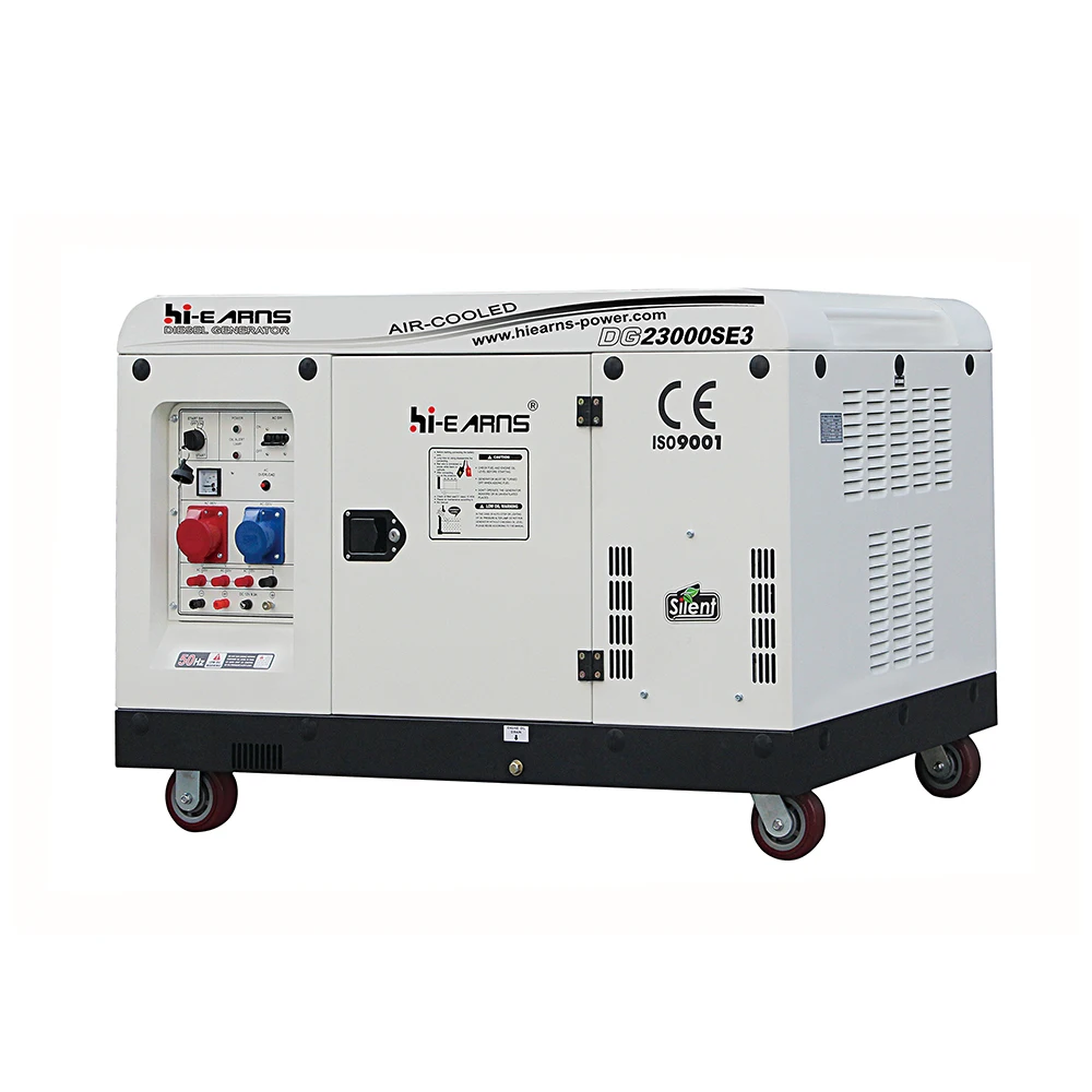 Hi-earns Hot sale 20kva electric generator two cylinder 2V98FDE engine air cooled generator