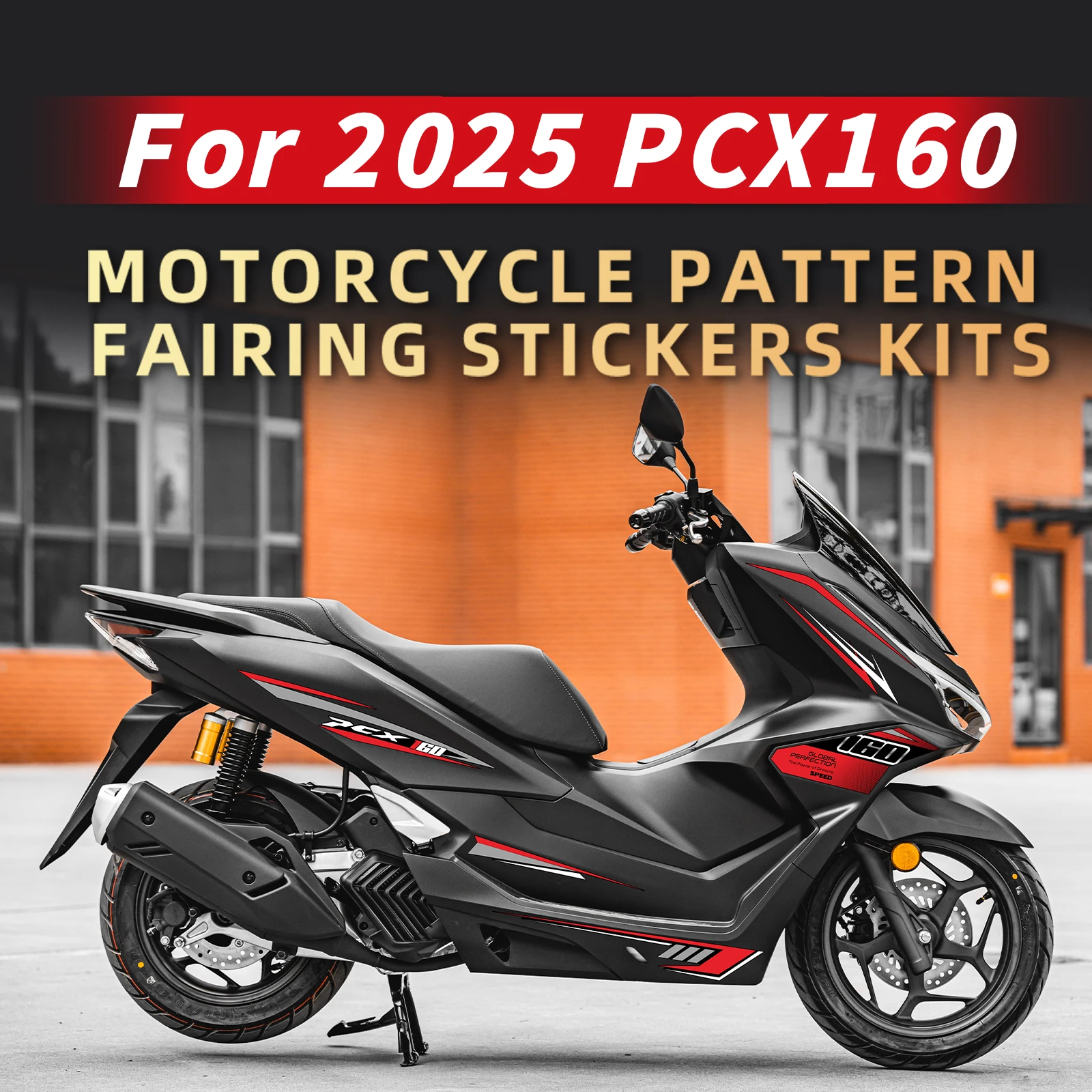 For 2025 Honda PCX160 Premium Blue Decal - Anti-Scratch Waterproof UV-Resistant Easy-Fit Residue-Free Motorcycle Body Sticker
