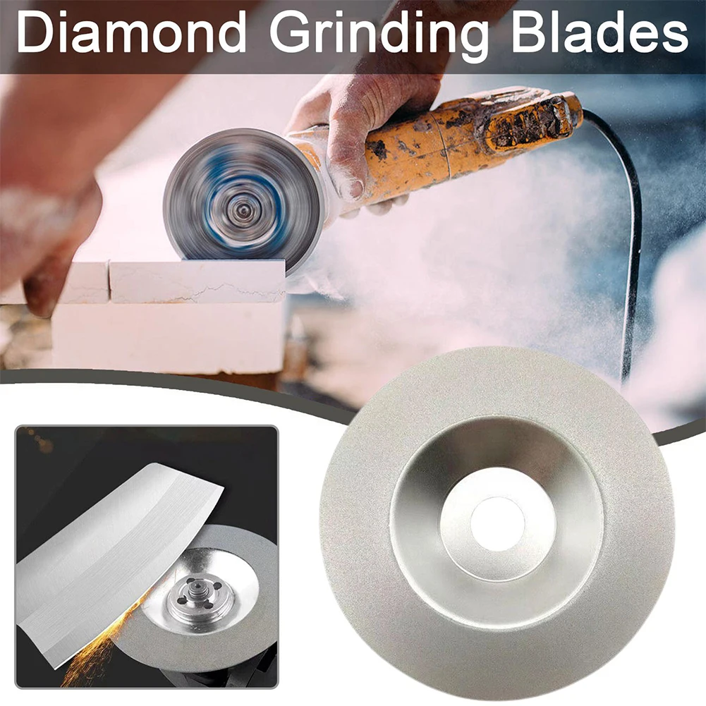Disco per affilare smeriglio Mola da 100 mm per utensili in vetro Smerigliatrice angolare Disco diamantato argento Lama per sega Utensile abrasivo
