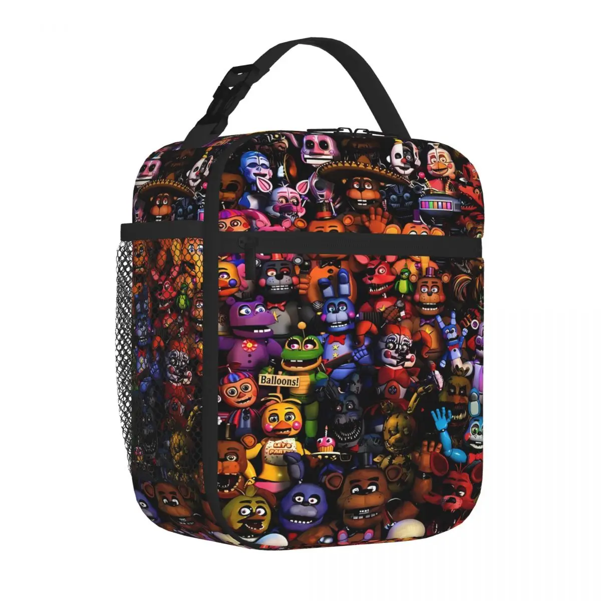 Bestselling Plaid FNAF Security Letter Print Work Lunch Bag Business Travel Meal Durable Lunch Bag