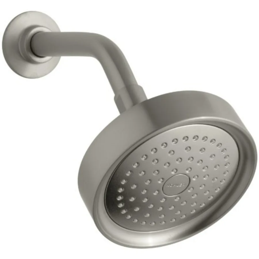 K-965-BN Single-Function Showerhead in Vibrant Brushed Nickel for Modern Bathrooms with Durable Finish and Efficient Water Flow