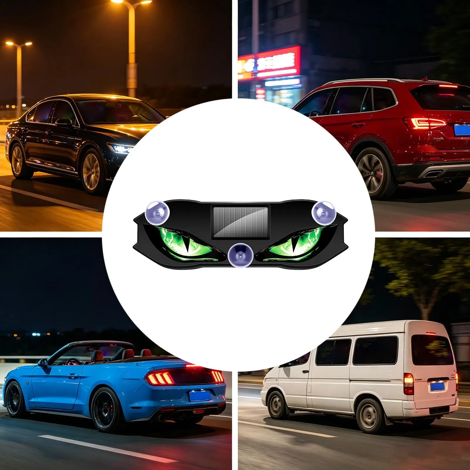 Led Eyes For Car Waterproof Solar Wireless Dynamic Sticker Cars Eyes Led Lights For RV Carros Camper Home Vehicles Holiday
