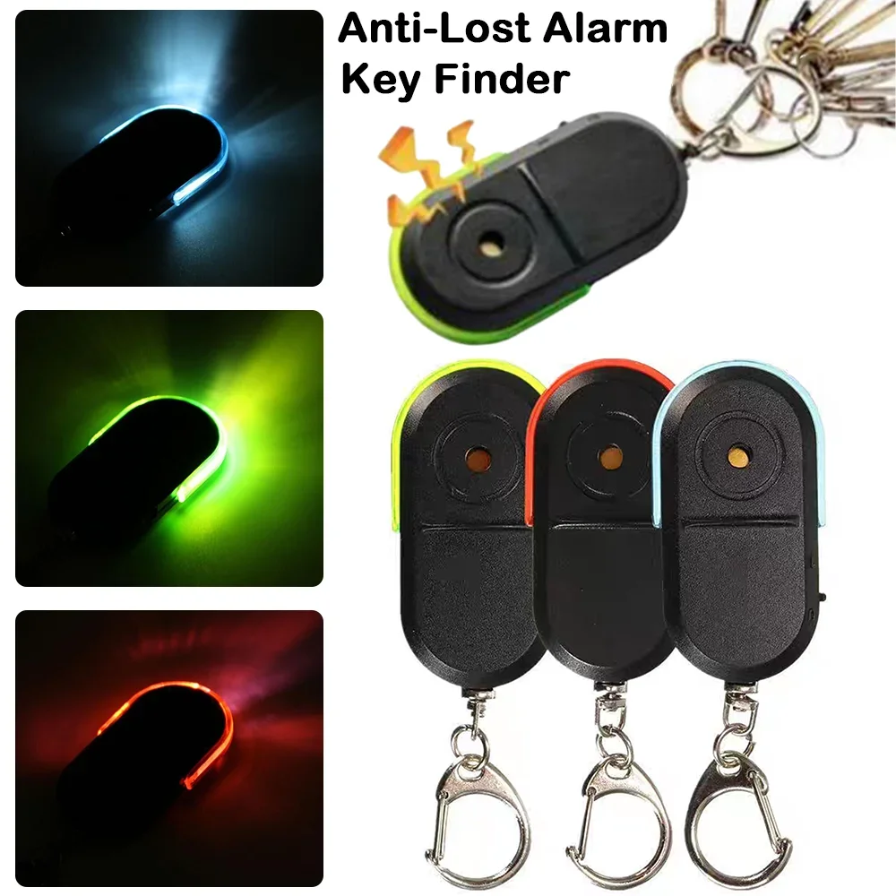 

Mini Whistle Key Anti-lost Key Chain 10m Voice Activated Anti-loss Keychain Household Whistle Sound LED Light-emitting Pendant