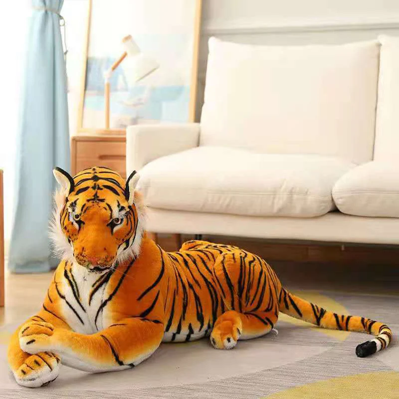 20-25CM simulación gigante Tigre Collie perro Peluche juguetes Linda vida Real bosque Animal Peluche almohada niñas bonito regalo de cumpleaños