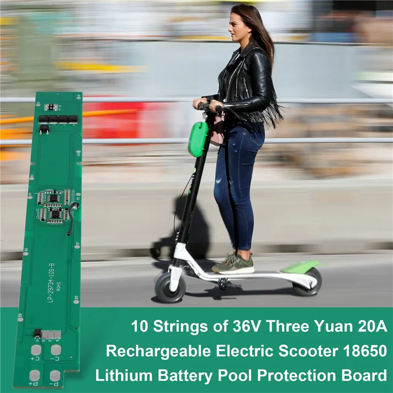 2X10 سلاسل من 36 فولت ثلاثة يوان 20A سكوتر كهربائي قابل لإعادة الشحن 18650 بطارية ليثيوم بركة لوح حماية