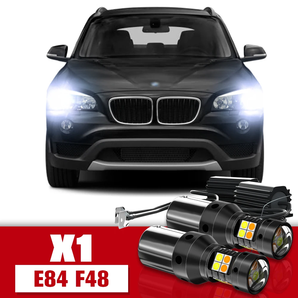 

2pcs LED Accessories Dual Mode Turn Signal+Daytime Running Light DRL For BMW X1 E84 F48 2009 2010 2011 2012 2013 2014 2015 2016