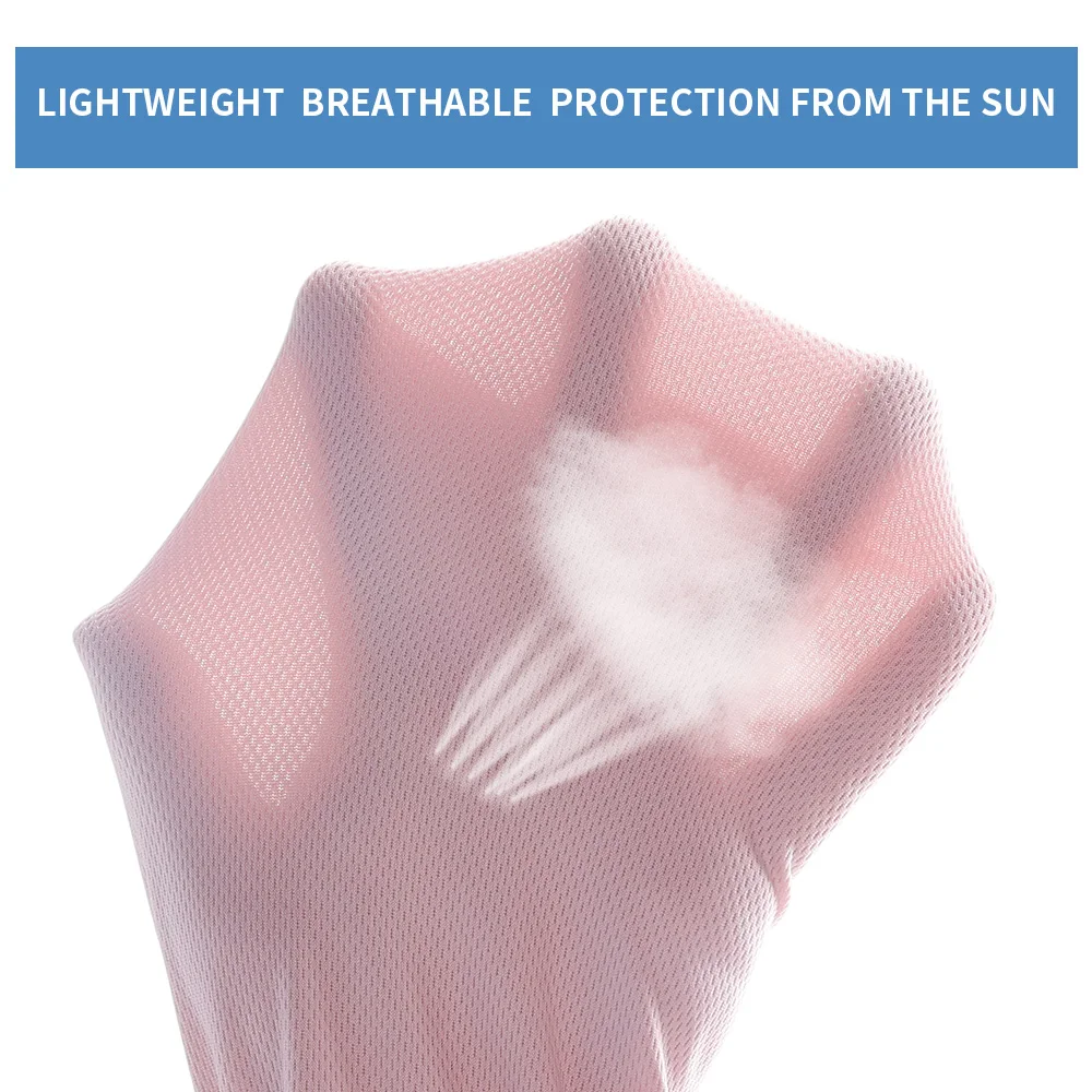 Guantes de prenda protectora larga para mujer, manguitos transpirables Anti-UV para verano, ciclismo al aire libre, correr, manga de protección solar de seda de hielo