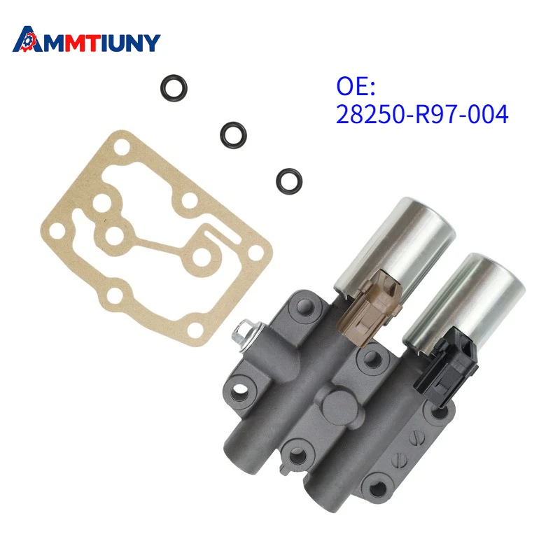 

Transmission Dual Linear Solenoid with Gasket Set 28250-R97-004 for Accord Crosstour Odyssey Pilot Ridgeline 3.5L V6 Acura RDX
