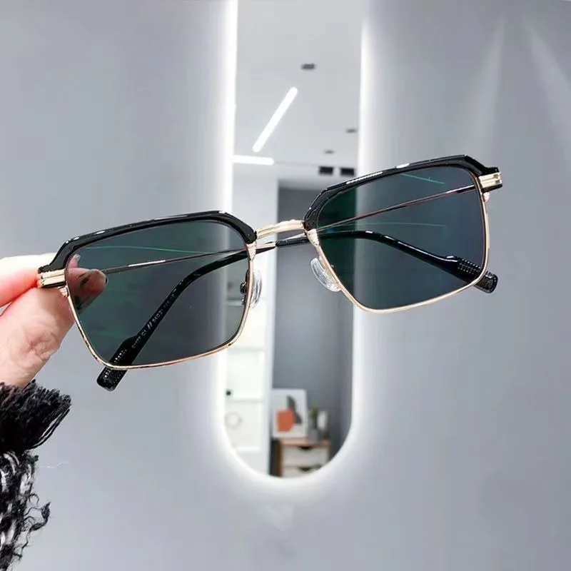 여성 남성 빈티지 눈썹 프레임을위한 광 변색 방지 방사선 안경 안경 안경